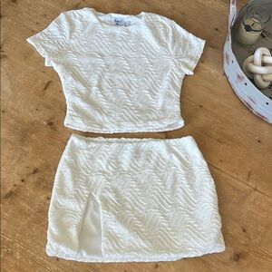 Princess Polly White Textured Mini Dress Set